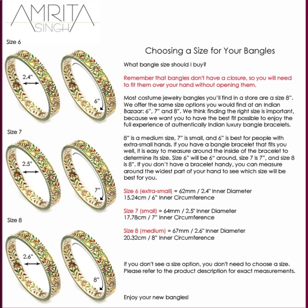 Glitzy Bangle Set Size 8 Black - Picture 4 of 4